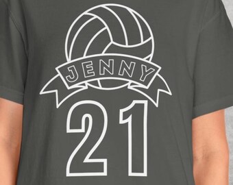 Personalized Volleyball Shirt – Custom Name Team T-Shirt, Comfort Colors Style