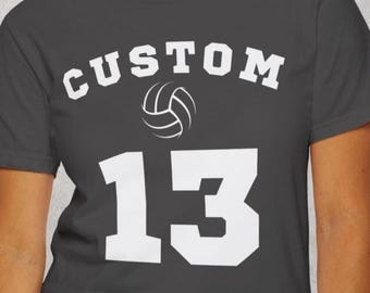 Personalized Volleyball Shirt – Custom Name Team T-Shirt, Comfort Colors Style