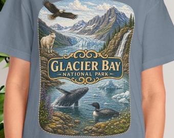 Glacier Bay National Park Shirt Alaska Wildlife Tee Nature Lovers Travel Adventure Scenic Style