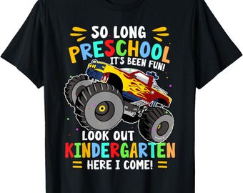 So Long förskolemonstertruckskjorta för barn examenströja