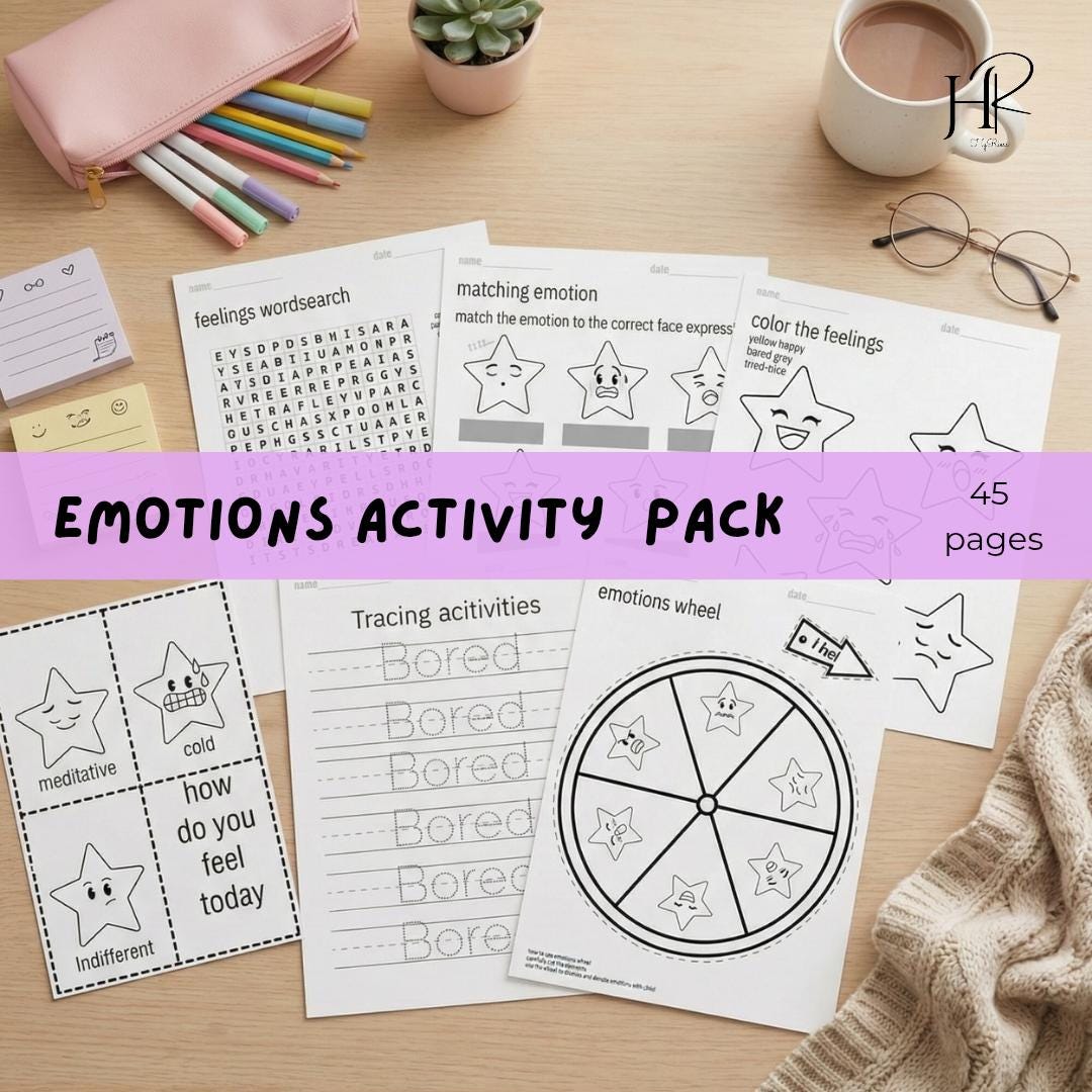 Emotion Activity Pack for Kids | Feelings Worksheets & SEL Activities ...