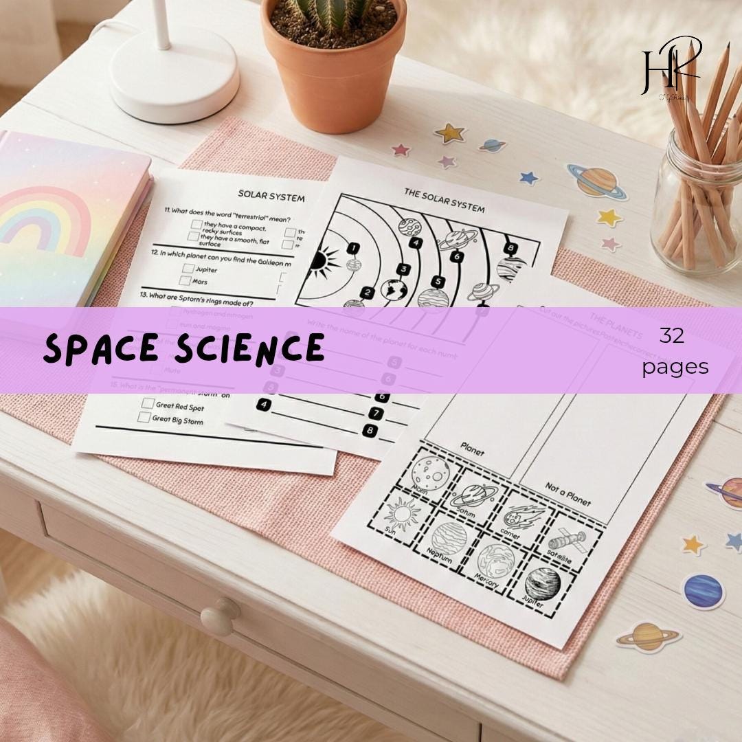 Space Science Worksheets for Kids | Solar System & Planets Activity ...