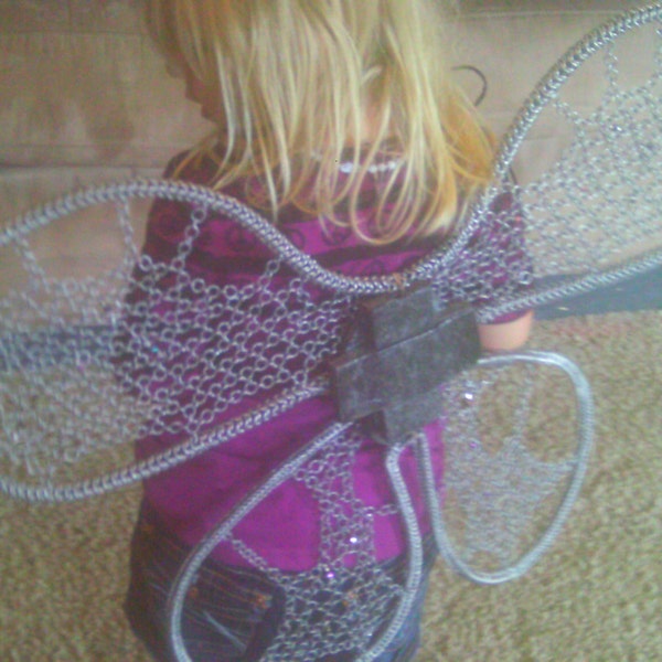 FREE SHIPPING Chainmail Fairy costume wings