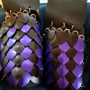 Costume Scale & Leather Bracers with hand gaurd.