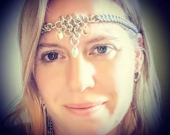 Chainmaile Tiara with Tiny Scales