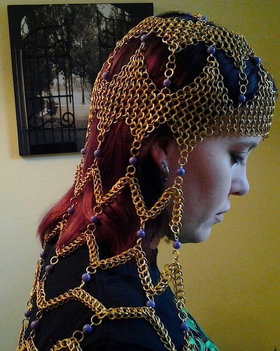 Chainmaille headpeace Medieval Headdress/ Chainmaille Headpiece/ Medieval Tiara  main image 3