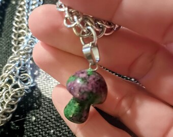 Half Persian 3in1 Necklaces with Adorable Mushroom Pendants
