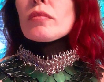 Costume Scale & Leather Gorgette Armor