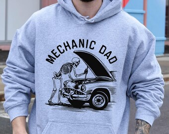 Mechanic Dad Hoodie Funny Gift For Car Lover, Auto Repair Dad Sweatshirt, Gildan Sweater, Comfort Colors Father’s Day Gift