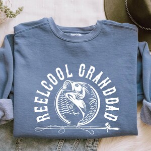 Reel Cool Dad Hoodie, Fishing Dad Sweater, Fathers Day Gift, Dad Birthday Gift, Fisherman Sweatshirt, Dad Fisherman Christmas Gift Sweater bild 1