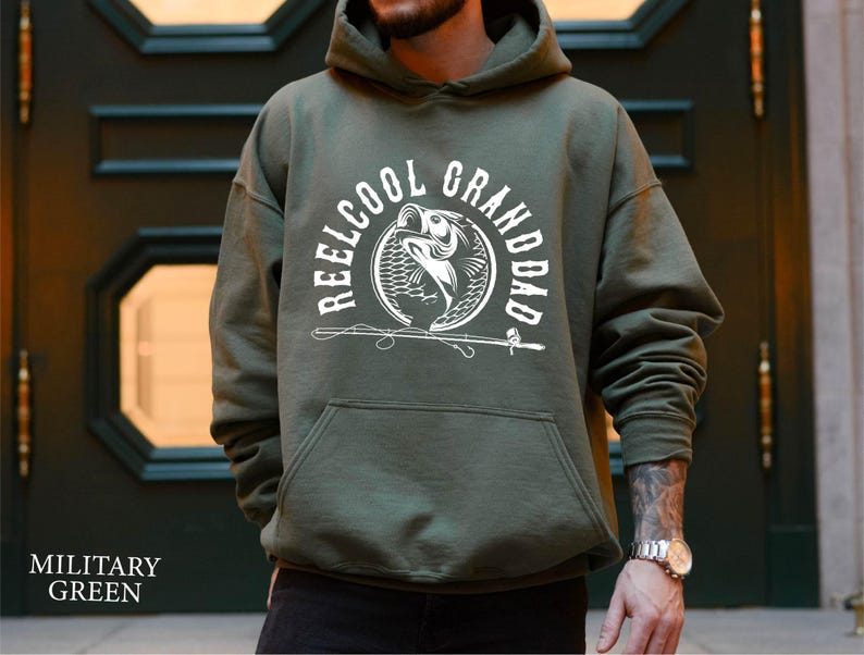 Reel Cool Dad Hoodie, Fishing Dad Sweater, Fathers Day Gift, Dad Birthday Gift, Fisherman Sweatshirt, Dad Fisherman Christmas Gift Sweater bild 8