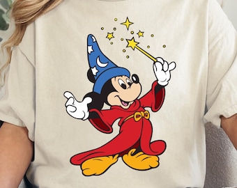Disney Fantasmic wizard Tee, Disney Friends Shirt, Mickey Mouse Wizard T-shirt, Vintage Mickey Graphic Tee, Disneyland Family Vacation Shirt