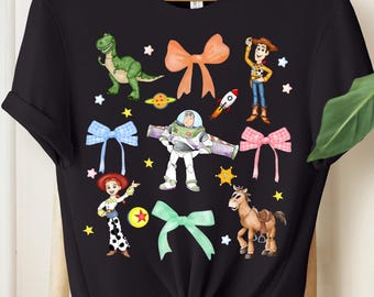 Toy Story Coquette T-Shirt, Disney Toy Story Tee, Woody, Buzz Lightyear Shirt, You've Got a Friend in Me Tee,Toy Story Cartoon Graphic Shirt