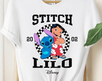 Disney Lilo And Stitch 2002 T-Shirt,Disney Angel And Stitch T-shirt,Stitch Disneyworld Sweatshirt,Magic Kingdom Tee,Disney Vacation Shirts