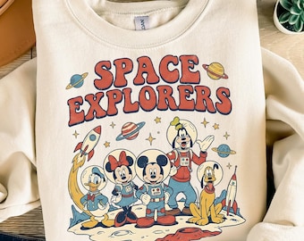 Mickey Space Explorers Tee, Mickey And Friends Shirt, Mickey Mouse T-shirt, Vintage Mickey Graphic Tee, Disneyland Family Vacation Shirt