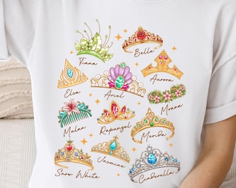 Disney Princess Characters Shirts, Disneyland Princesses Sweatshirt, Disney Girls Trip Shirt, Magic Kingdom T-Shirt, Princess Matching Tee