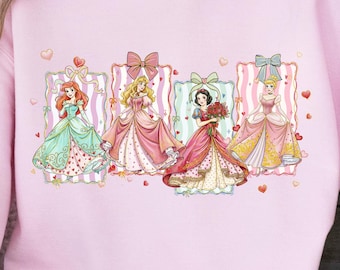 Disney Princess Characters Shirts, Disneyland Princesses Sweatshirt, Disney Girls Trip Shirt, Disneyworld T-Shirt, Princess Matching Tee