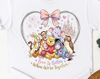 Winnie The Pooh Coquette Shirt,Winnie The Pooh Shirt,Pooh Bear And Friends T-Shirt,Disney Pooh T-Shirt,Cute Pooh Bear Shirt,Disneyland Shirt