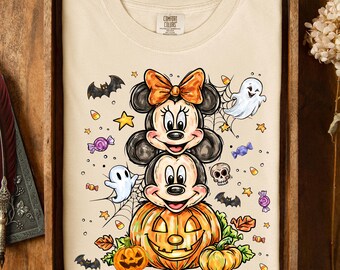 Chemise Halloween Mickey et Minnie, T-shirt Disney Halloween Hocus Pocus, t-shirt voyage Halloween WDW, sweat-shirt Halloween Mickey et ses amis