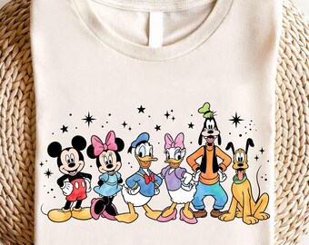 Disneyland Characters Tee, Disney Mickey Friends Shirt, Mickey Mouse T-shirt, Vintage Mickey Graphic Tee, Disneyland Family Vacation Shirt