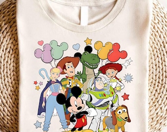 Toy Story T-Shirt, Toy Story Disney Pixar Tee, Woody, Buzz Lightyear Shirt, You've Got a Friend in Me Tee, Toy Story Cartoon Graphic Shirt