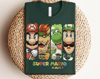 Super Mario Kart T-Shirt, Super Mario Characters Shirt, Super Mario And Friends Shirt,Mario & Friends Party Shirt,Super Mario Kart Tee