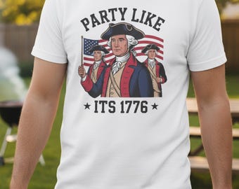 Camiseta "Fiesta como si fuera 1776", camiseta con la bandera estadounidense, camiseta del 4 de julio, camiseta divertida del 250.º aniversario de Estados Unidos