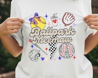 Camiseta de béisbol Meemaw / Gorra con guante de béisbol y diseño de refresco