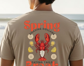 Vacaciones de primavera para hombres PNG / Cola de langosta, dólares de arena, humor adulto (descarga digital)