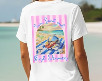 Vacaciones tropicales PNG / Cena de chicas 2026 / Langosta y tequila en la playa. (Descarga digital)