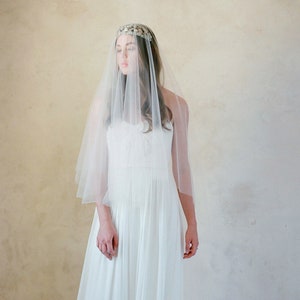 Ethereal Lux Blusher Cathedral Veil ivory image 1