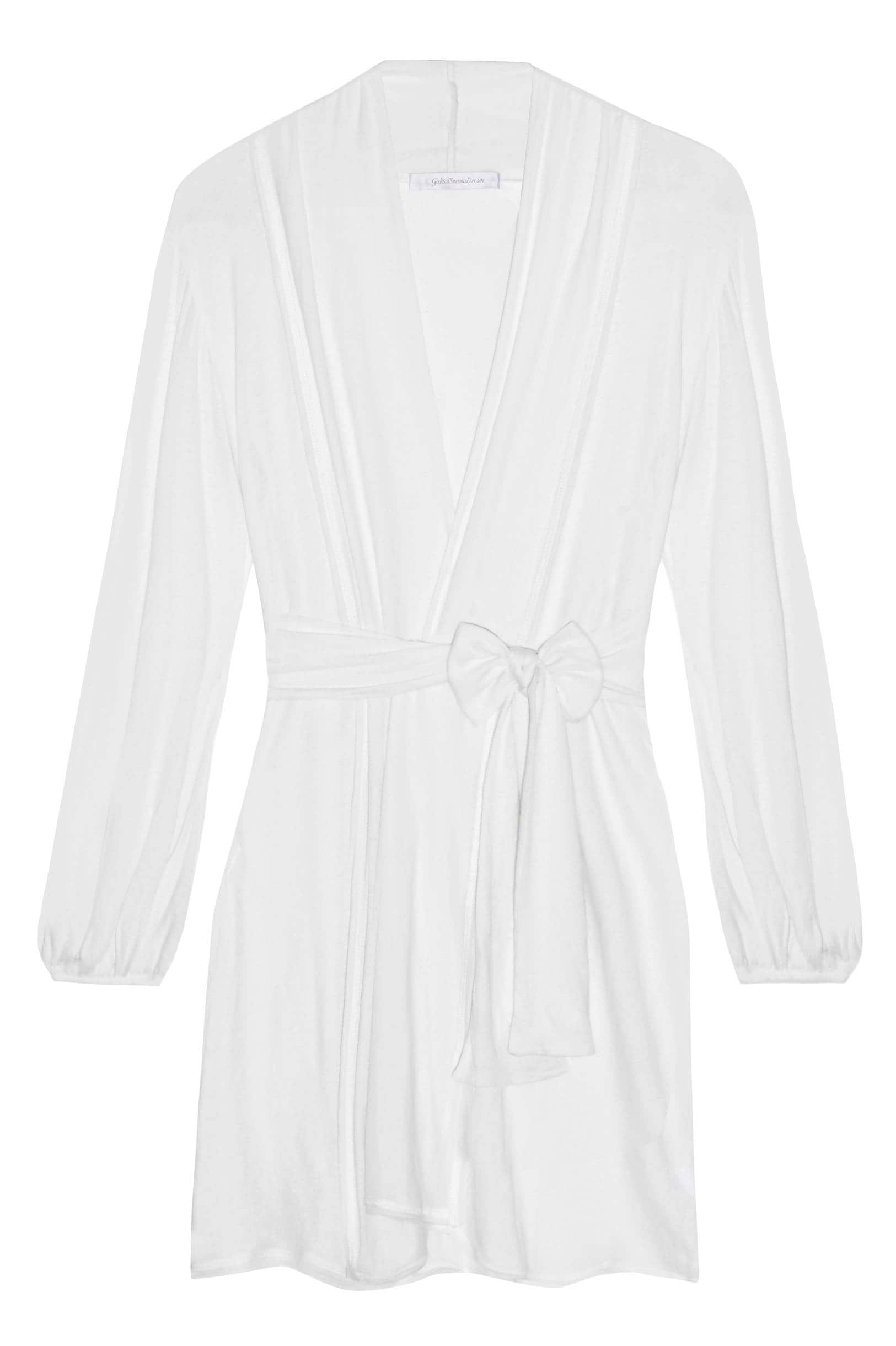 Pima Cotton Lounge Robe in Ivory Soft, Lightweight, 100 Cotton, Comfy