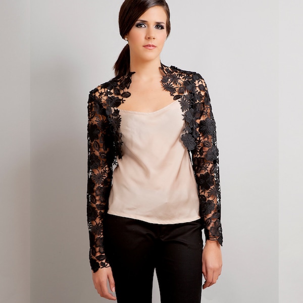 Embroidered Long Shrug Etsy