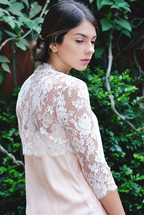 Sheer lace bolero clearance