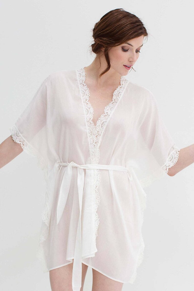 Mariel Resort Caftan Kimono Beach Cover Up Ivory