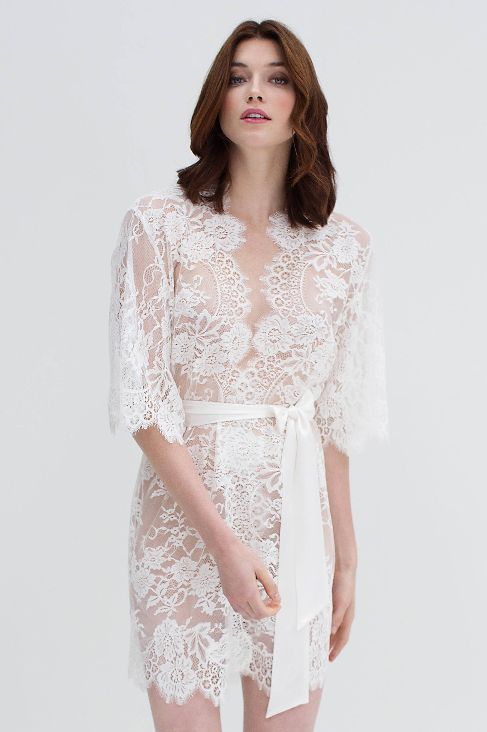 Swan Queen Bridal French Lace Robe in Ivory Style 102SH - Etsy