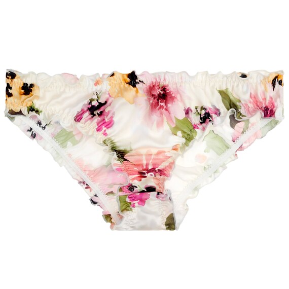 floral satin panties