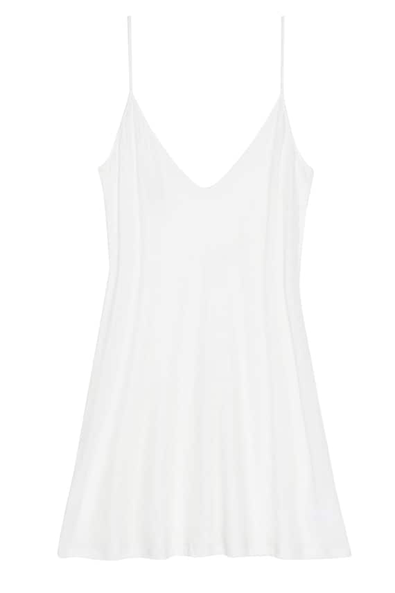 Soft Pima Cotton Slip in Nude 100 Pima Cotton Deep V Back Above Knee Spaghetti Strap Nightie Feminine Lightweight Sleep Dress Etsy UK