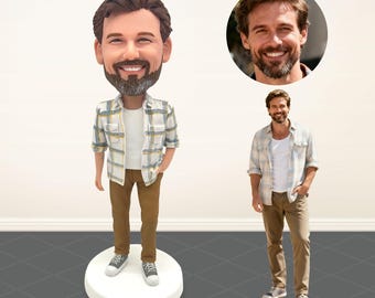 Aangepaste bobblehead-poppen, aangepaste bobblehead-poppen voor heren, aangepaste bobblehead-poppen, aangepaste bobblehead van vriendje, aangepaste bobblehead echtgenoot, aangepaste echtgenoot bobblehead