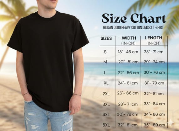 tshirt size chart - image 1