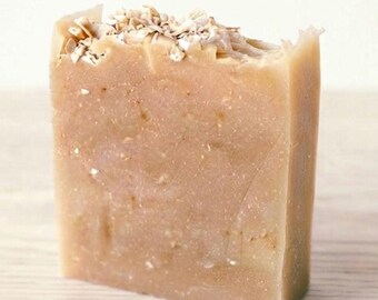 Organic Chamomile Honey Oat Soap Bar, Unscented Handmade Soap for Sensitive Skin