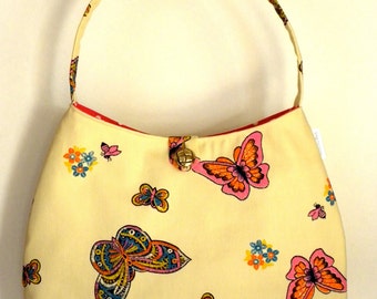 Vintage Fabric Hobo - Vintage Canvas Butterflies