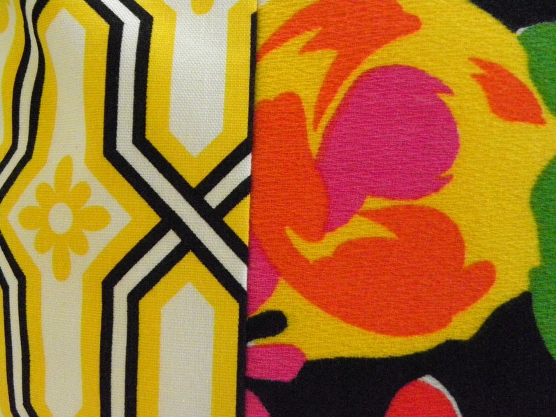 Pillow Cover Vintage '70s Floral Mod Patchwork White Etsy