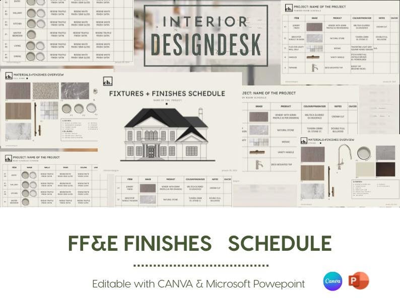 Fittings & Fixtures Template Editable Interior Design Document Canva ...