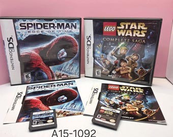 VTG Spider-Man Edge of Time & Lego Star Wars Complete Saga Jeu Nintendo DS CIB