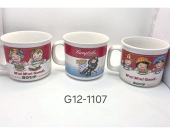 Vintage Campbells, lot de 3 tasses à soupe Campbell Kids 1989 1990 1997 Westwood