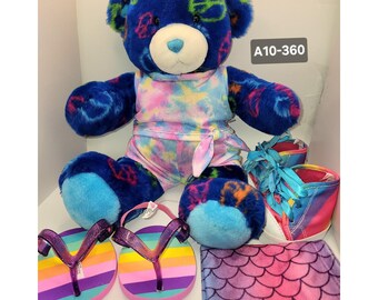 Retired BAB Blue Peace Sign With 2 pair shoes, outfit, & blanket A10-360