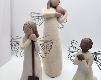 Willow Tree Angel Figurine Set Heart Garden Spirit Susan Lordi DEMDACO 3pc