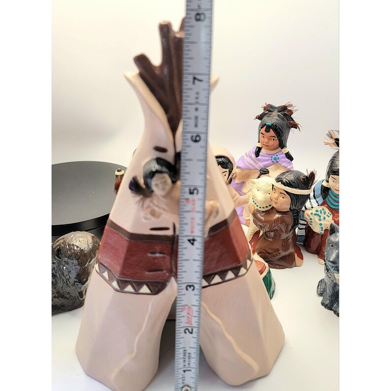 VTG Native American Nativity Set Ceramic Figures 11pc Southwest ...