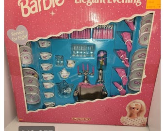 Barbie Elegant Evening Service for Eight Porcelain Tea Set 1997 Mattel A10-357